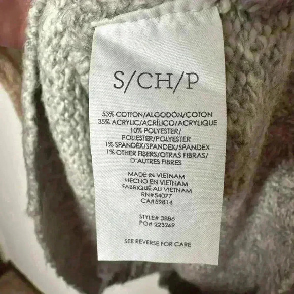 Cabi Tilt Cardigan Sweater Style 3886 Gray Camel Sz Small - Picture 7 of 8